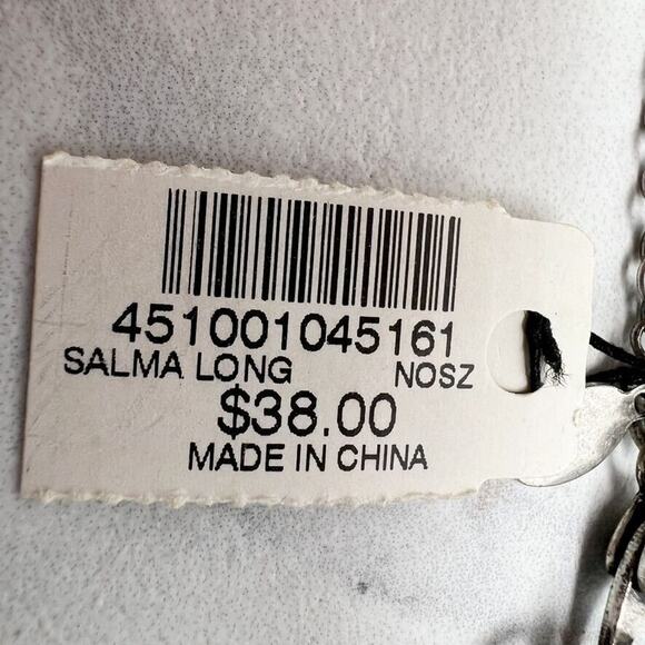 Chico's Salma Silver Tone Beaded Long Necklace - Picture 10 of 11